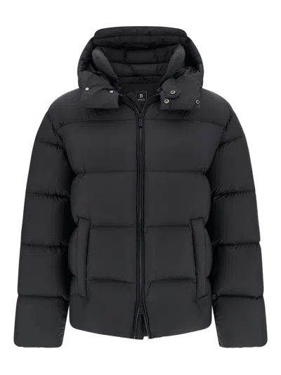 Boggi Milano Goose Down Bomber Jacket In Black