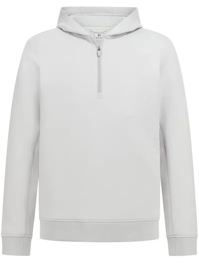 Boggi Milano Half-zip Hoodie In Grau