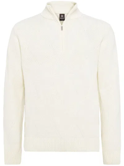 Boggi Milano Half Zip Sweater In Multi