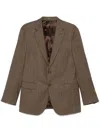 Boggi Milano Herringbone-pattern Blazer In Brown