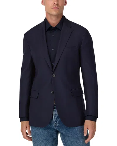 Boggi Milano Herringbone Stretch Wool Sport Coat In Blue