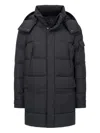 Boggi Milano Hooded Padded Jacket In Blue