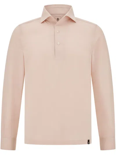 Boggi Milano Long-sleeve Polo Shirt In Neutral