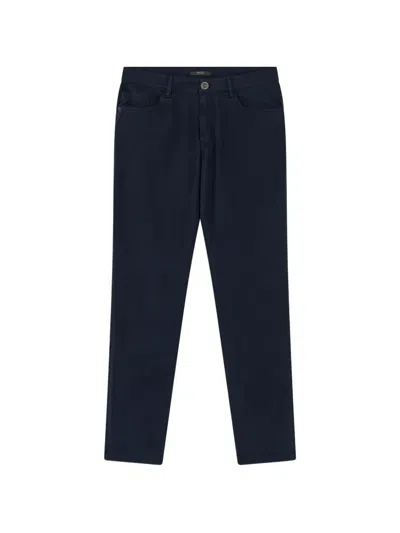 Boggi Milano Ens Straight-leg Regular-fit Stretch Denim-blend Jeans Navy Blue