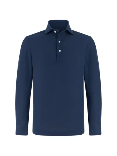 Boggi Milano Regular Fit Structured Polo Shirt In Blue