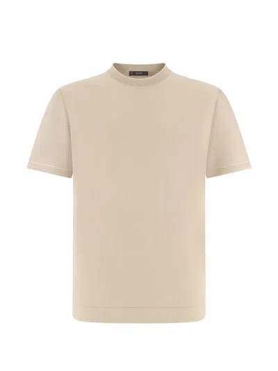 Boggi Milano Knit T-shirt In Neutral