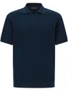 Boggi Milano Knitted Polo Shirt In Blue
