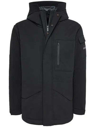 Boggi Milano L-block Jacket In Technical Fabric Padded With Goose Down In Black