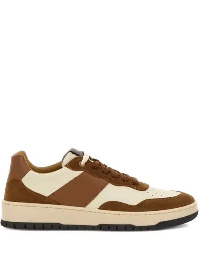 Boggi Milano Leather Lace-up Sneakers In Animal Print