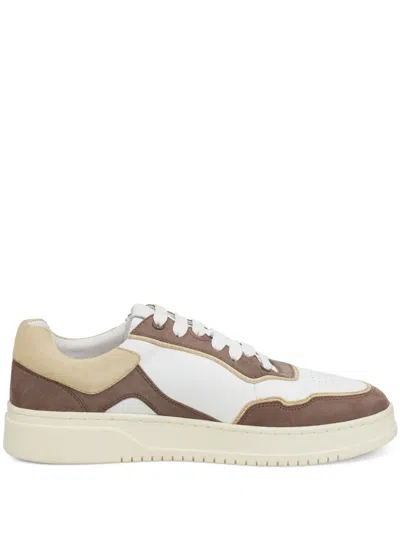 Boggi Milano Leather Sneakers In White
