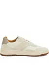Boggi Milano Tumbled Leather Trainers. In Neutrals