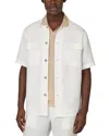 Boggi Milano Linen Button Front Overshirt In White