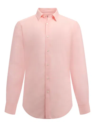 Boggi Milano Linen Shirt In Pink