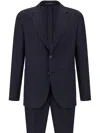 Boggi Milano Linen Single-breasted Suit In Blue