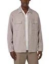 Boggi Milano Link Shirt Jacket In Linen And Cotton In Pink
