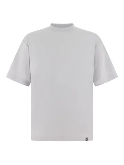 Boggi Milano Logo Appliqué T-shirt In Gray