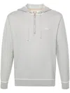 Boggi Milano Logo-embroidered Knitted Hoodie In Grey