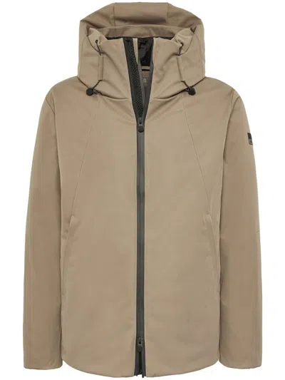 Boggi Milano Logo-patch Padded Jacket In Neutrals