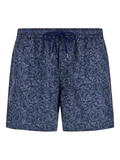 BOGGI MILANO LOGO-PATCH SWIM SHORTS