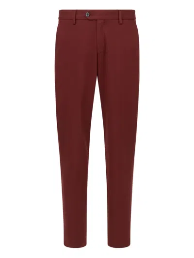 Boggi Milano Logo-patch Trousers In Red