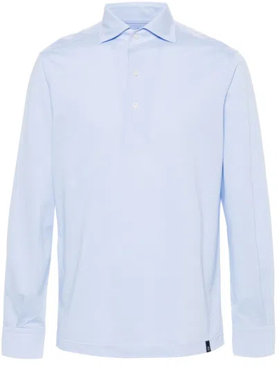 Boggi Milano Logo-tag Polo Shirt In Blue