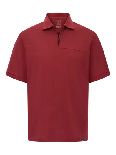 Boggi Milano Logo-tag Polo Shirt In Red