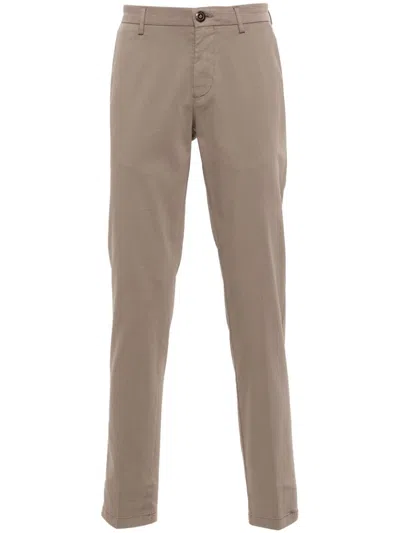 Boggi Milano Logo-tag Trousers In Neutrals