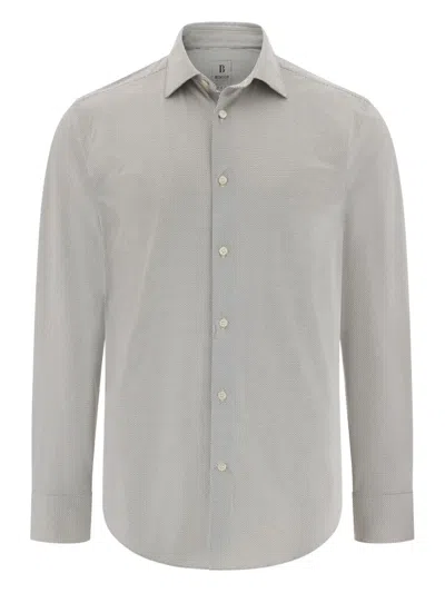 Boggi Milano Long-sleeve Button-up Shirt In Brown