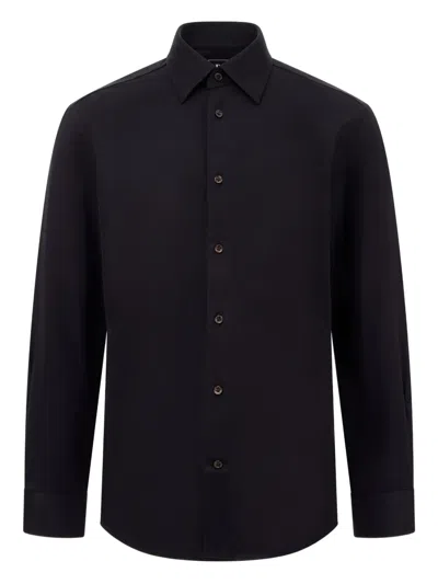 Boggi Milano Long-sleeve Shirt In Black