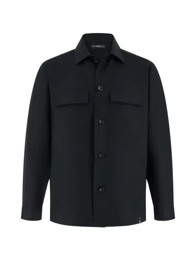 Boggi Milano Long Sleeves Shirt Jacket In Blue