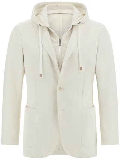 Boggi Milano Madison Sweatshirt Jacket In Neutrals