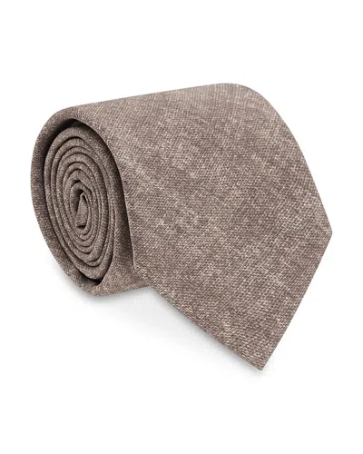 Boggi Milano Melange Classic Textured Tie In Brown