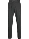 Boggi Milano Mélange-effect Tailored Trousers In Grey