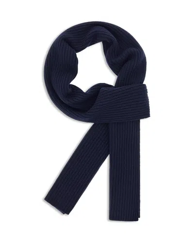 Boggi Milano Men's Ribbed Cashmere Scarf In Blue