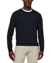 Boggi Milano Merino Wool Crewneck Sweater In Blue
