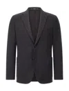 Boggi Milano Micro-patterned Single-breasted Blazer In Blue
