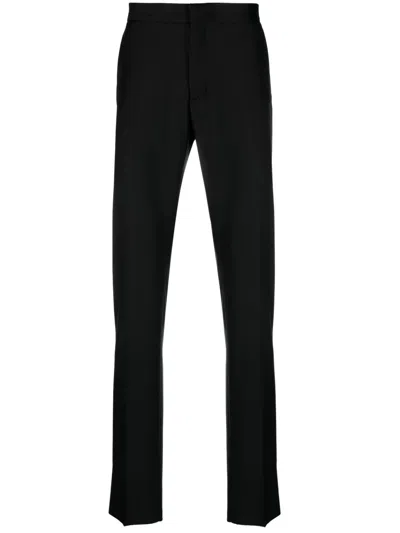 Boggi Milano Mid-rise Tailored Trousers In Black