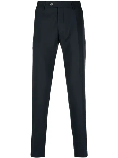 Boggi Milano Mid-rise Tailored Trousers In Black