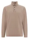 Boggi Milano Mock-neck Sweatshirt In Neutral
