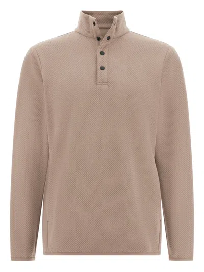 Boggi Milano Mock-neck Sweatshirt In Neutral