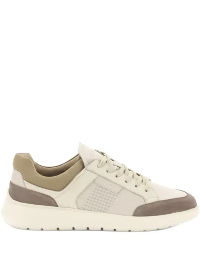 Boggi Milano Nimbus Leather Sneakers In Brown