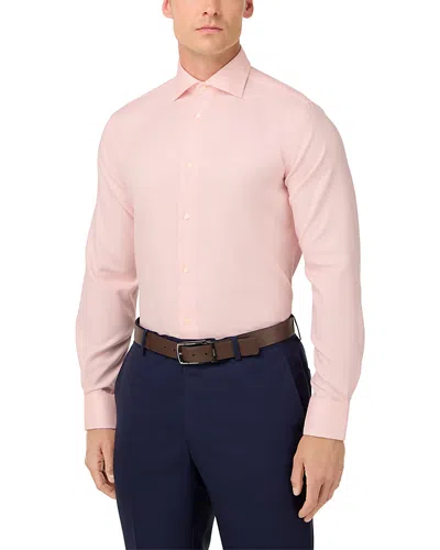 Boggi Milano Non-iron Dobby Windsor Collar Dress Shirt In Pink