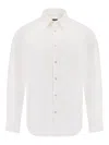 Boggi Milano Oxford Cotton Shirt In White