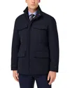 Boggi Milano Laminated Technical Field Jacket In Blue