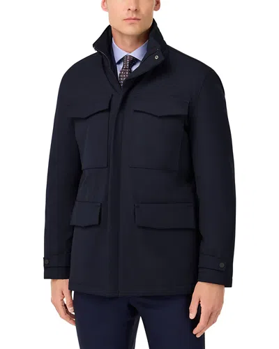 Boggi Milano Padded Field Jacket In Blue