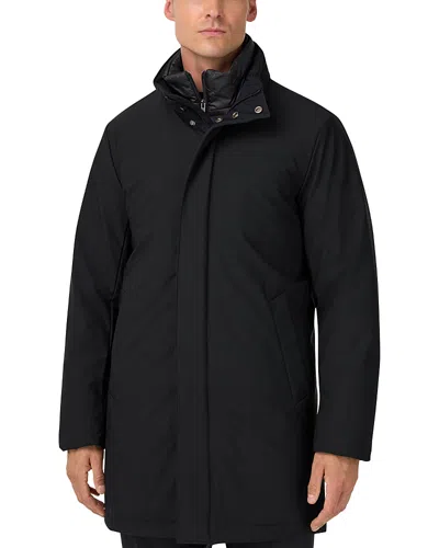 Boggi Milano Padded Removable Bib Car Coat In Black