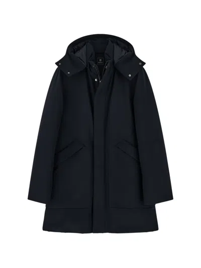 Boggi Milano Parka In Technical Fabric B Tech In Blue