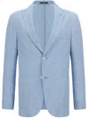 Boggi Milano Patch Pocket Blazer In Blue