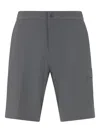 Boggi Milano Stretch Nylon Bermuda Shorts In Gray
