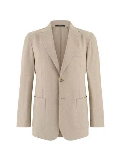 Boggi Milano Patch-pocket Blazer In Neutral